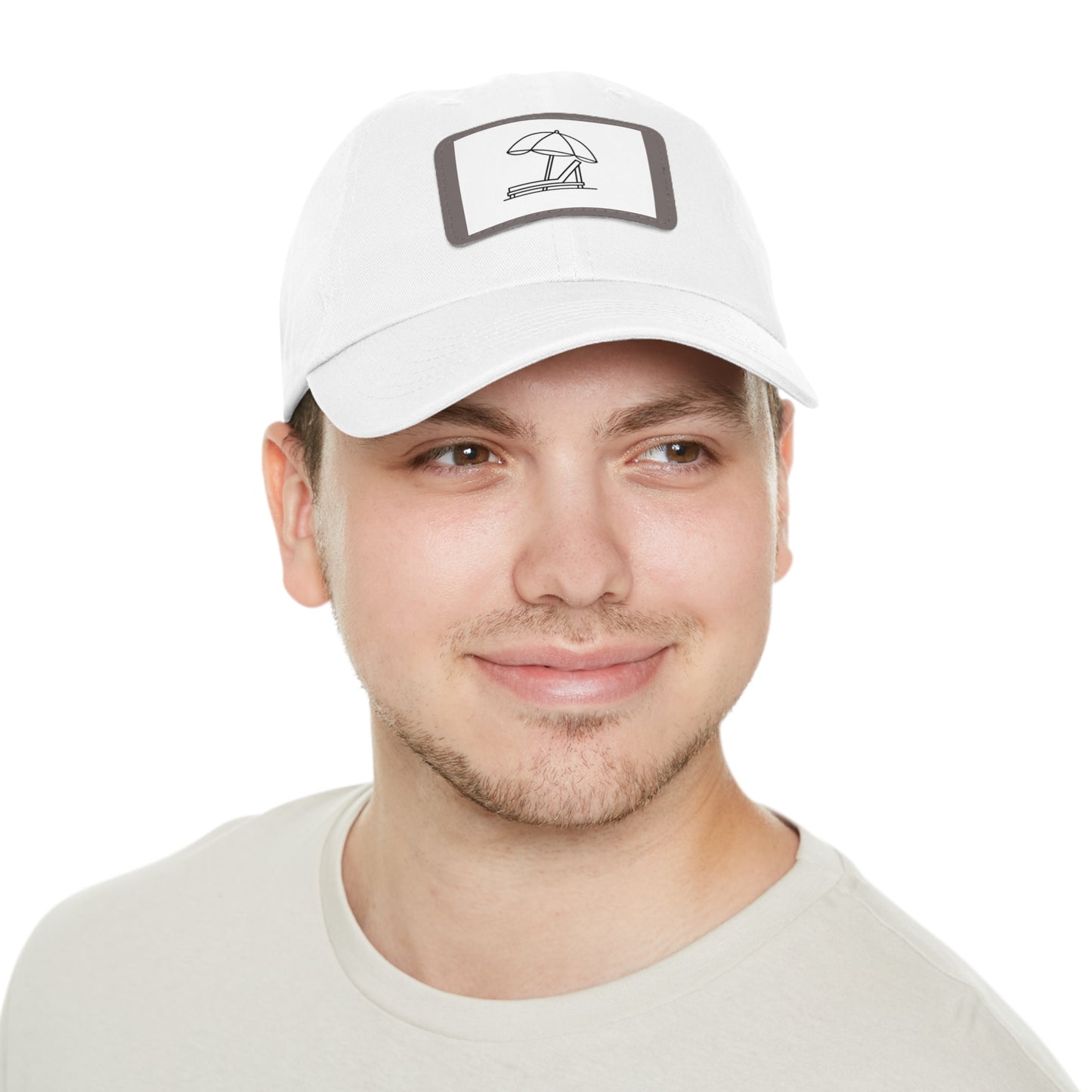 Beach Vibes Dad Hat with Leather Patch - Summer Outdoor Cap