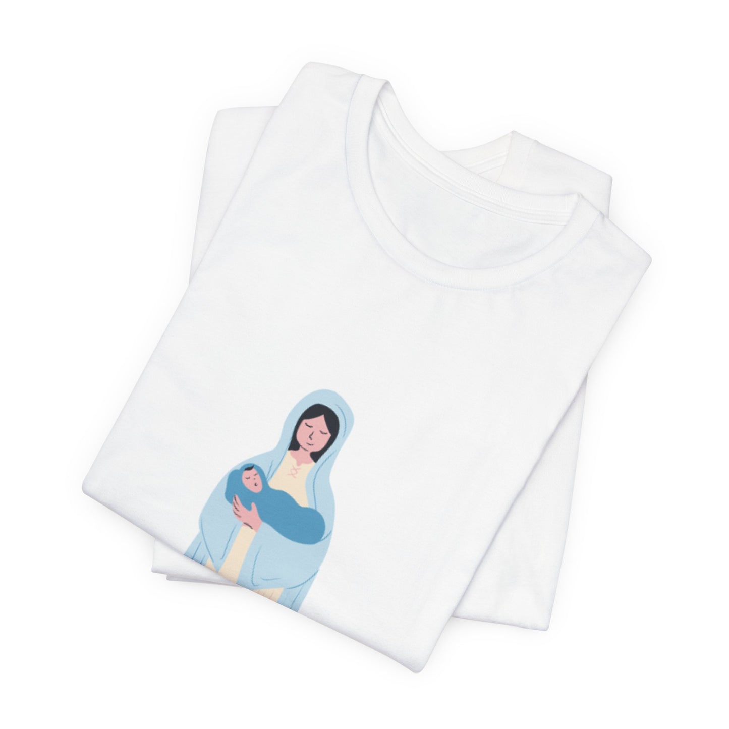 Mary and Child Graphic Unisex Jersey Tee - Faith-Inspired Apparel