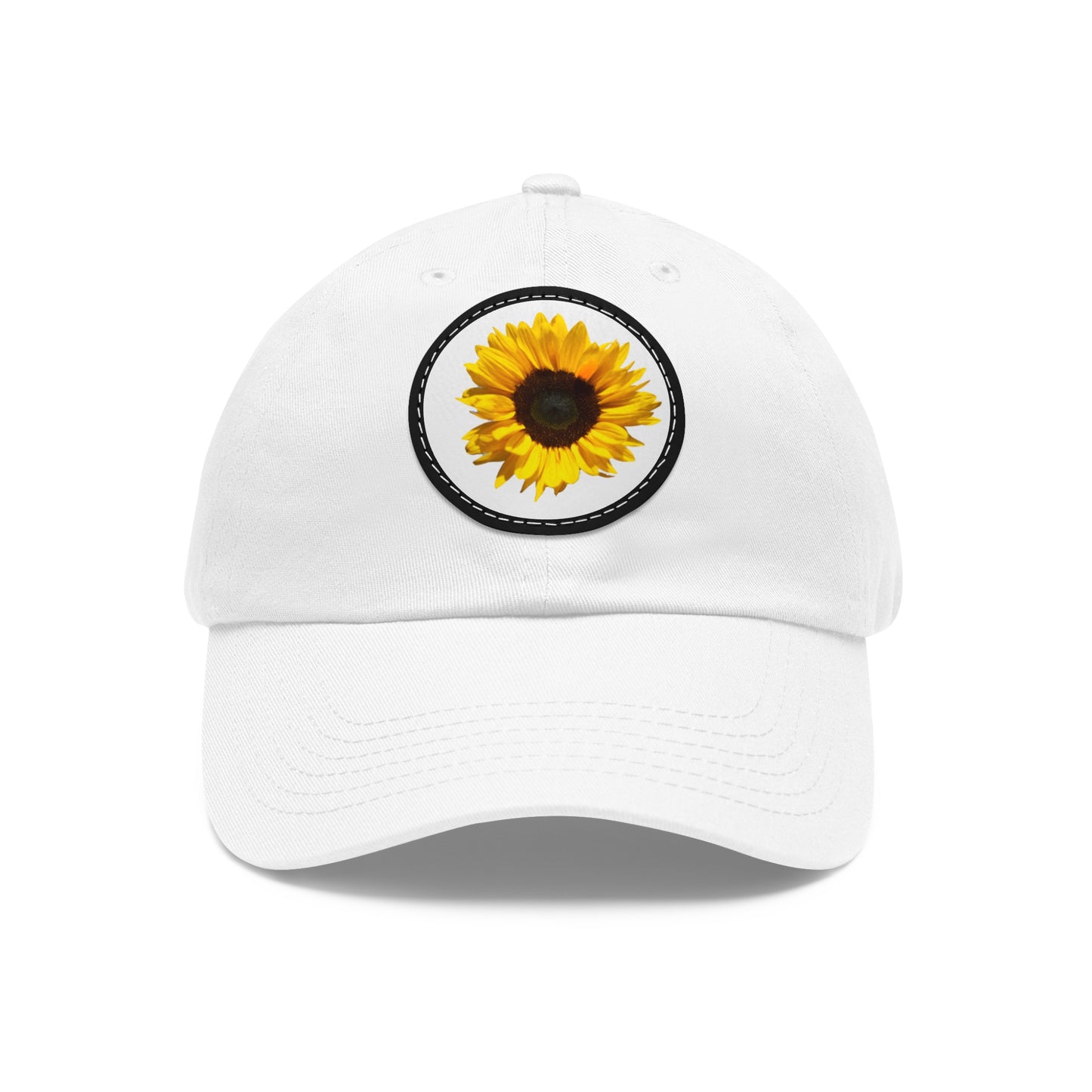 Sunflower Dad Hat with Leather Patch | Casual Summer Style