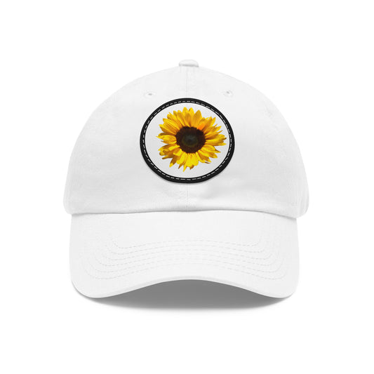 Sunflower Dad Hat with Leather Patch | Casual Summer Style