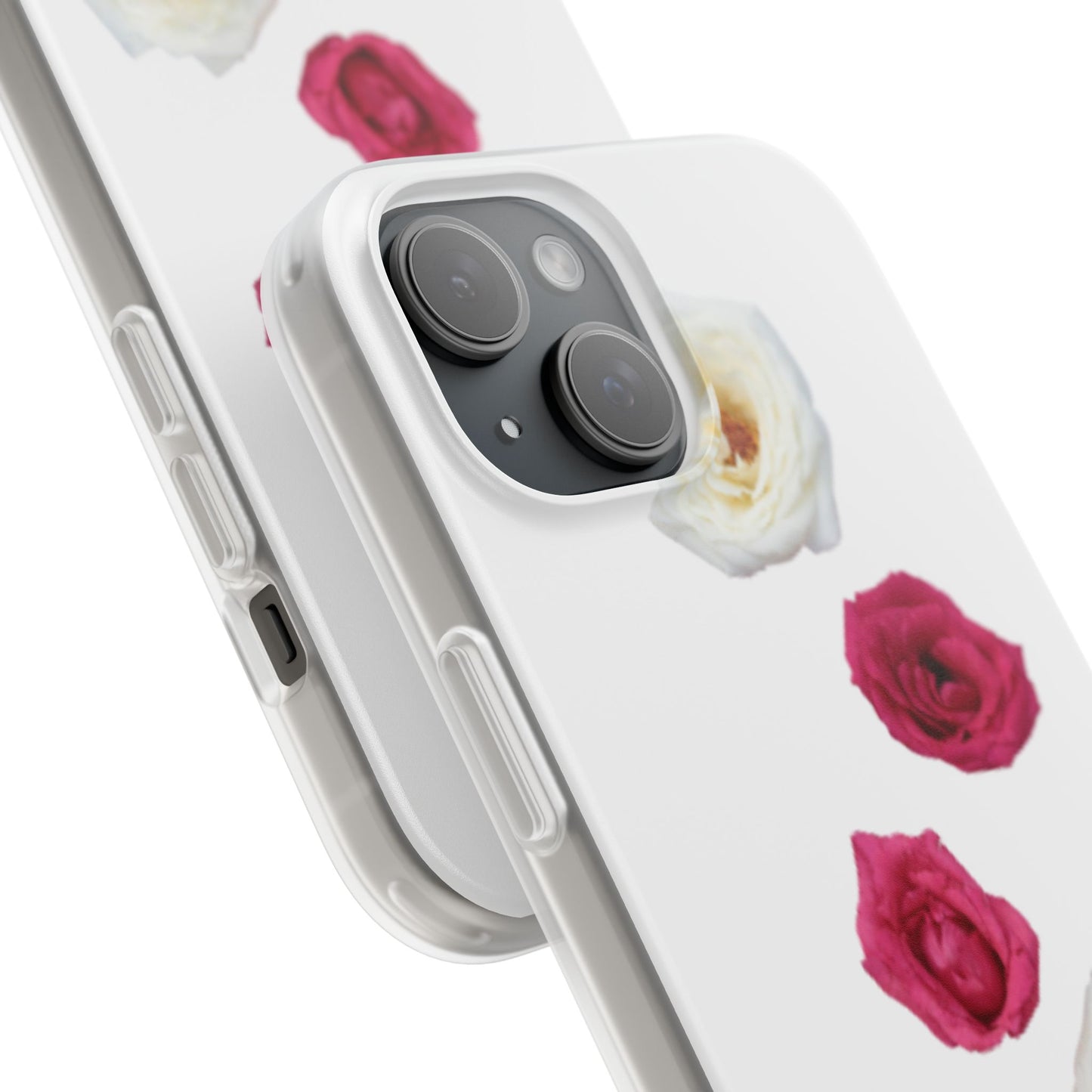 Floral Flexi Case - Elegant Rose Design for iPhone
