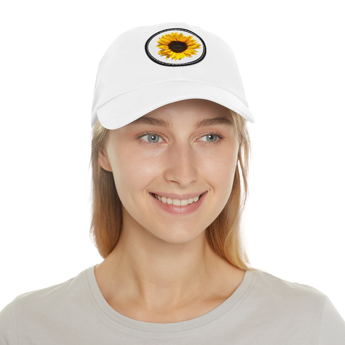 Sunflower Dad Hat with Leather Patch | Casual Summer Style